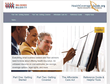 Tablet Screenshot of healthcoverageguide.org